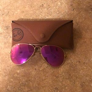 Ray Ban Aviators Pink Flash Lense RB3025